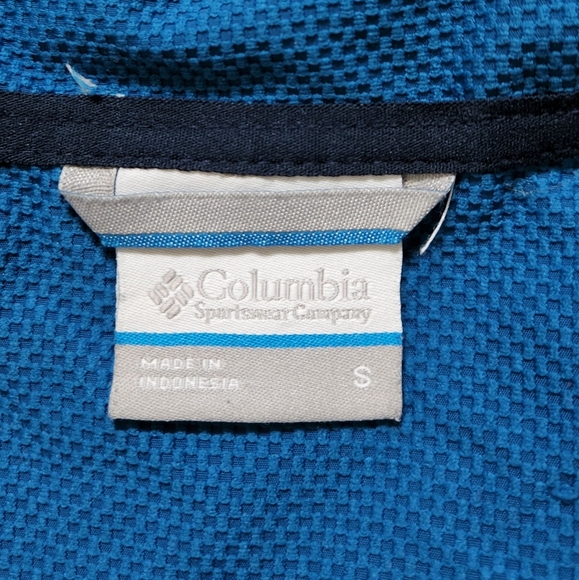 Unisex Blue Columbia Windbreaker Jacket - Picture 4 of 4